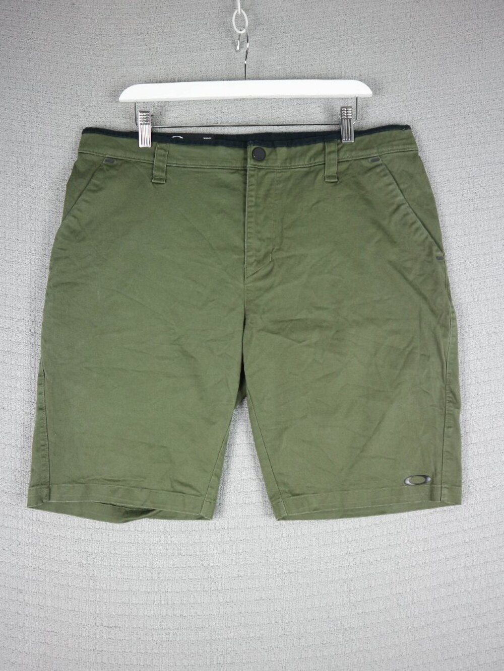 Oakley Khaki Cotton Shorts Mens 36W Gorpcore Y2K Hiking Outdoor